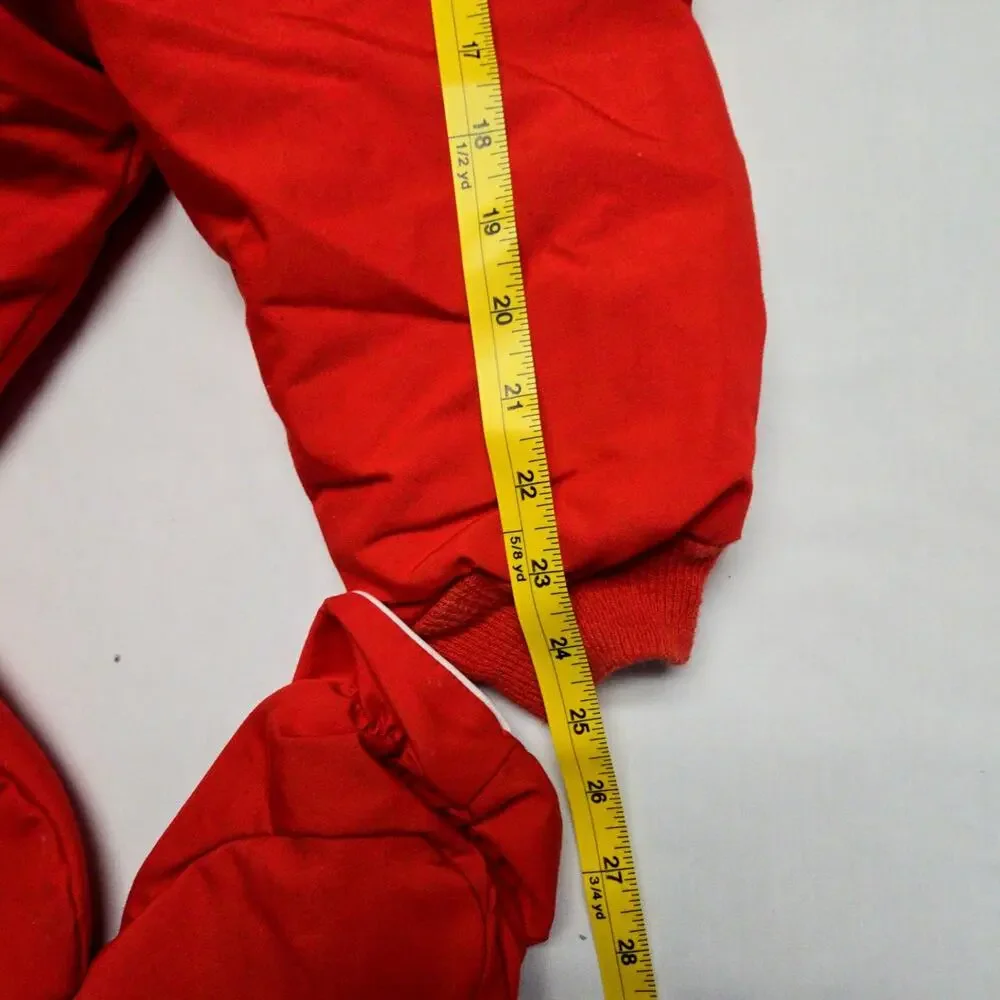 Vintage Weather Tamer Red Blue Hooded Snowsuit Toddler Made in USA Kids 24 Month